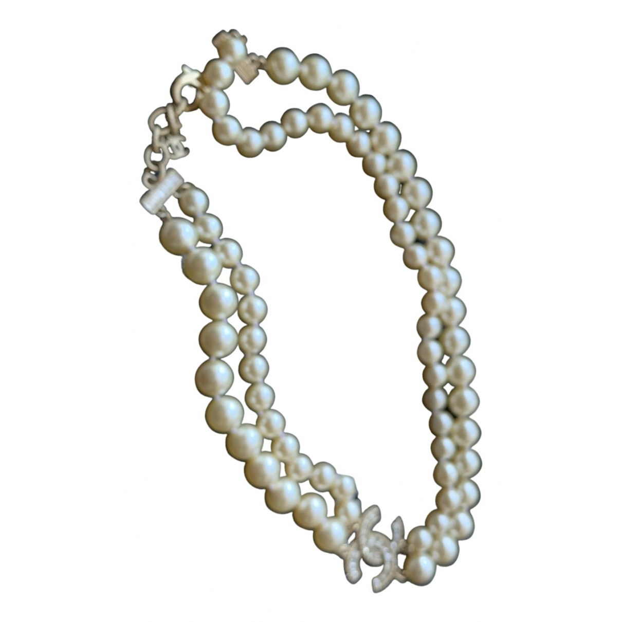 Cc pearl necklace Chanel White in Pearl 